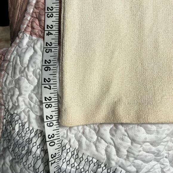 ST JOHN Caviar Ivory Knit cream pants 8 pull on Santana high rise - Picture 11 of 13